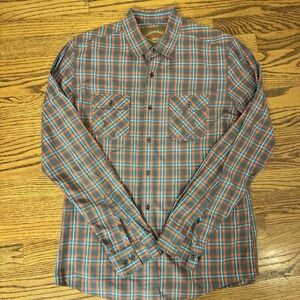 Red Camel Men's Long Sleeve Shirt Plaid Multicolor Large‎